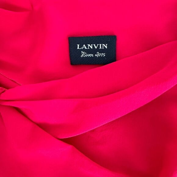 Lanvin Silk Draped Blouse in Fuschia Size 36 Size S - Picture 6 of 9
